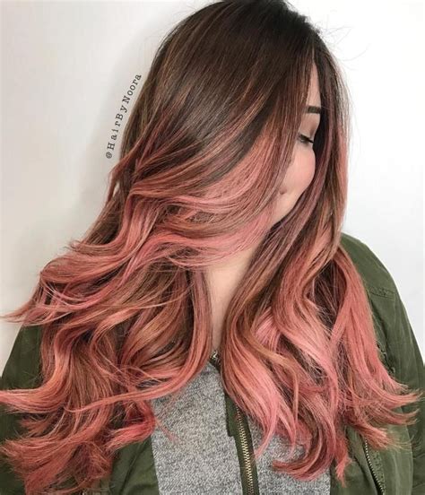 brown hair pastel highlights